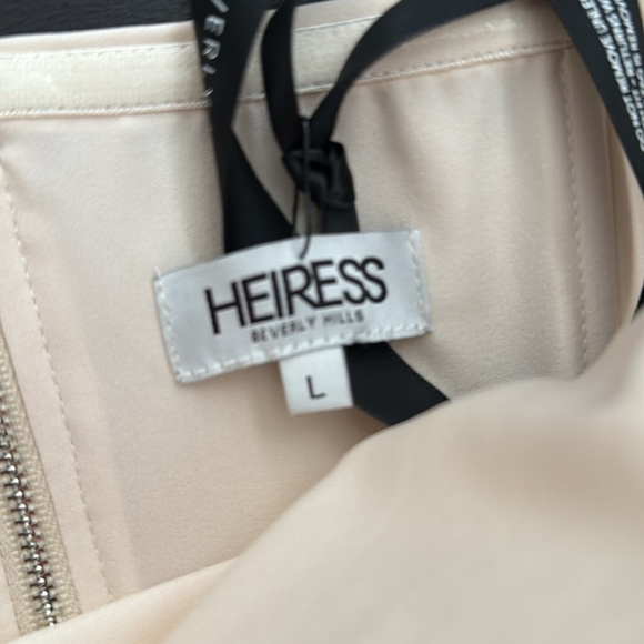 Heiress Beverly Hills Nude Sequin Strapless Tube Top sz L New - Picture 5 of 9